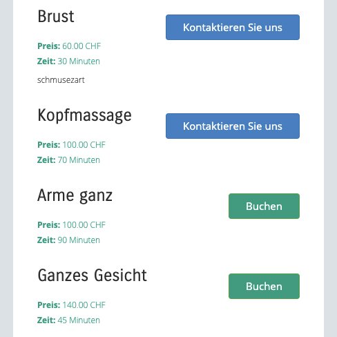 Behandlungen im Online-Booking nur telefonisch buchbar machen
