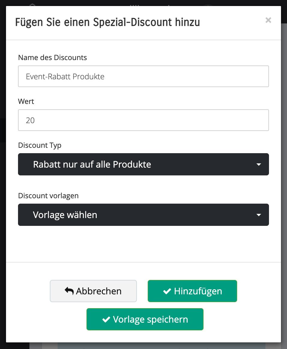 Neue Funktionen für Rabatte